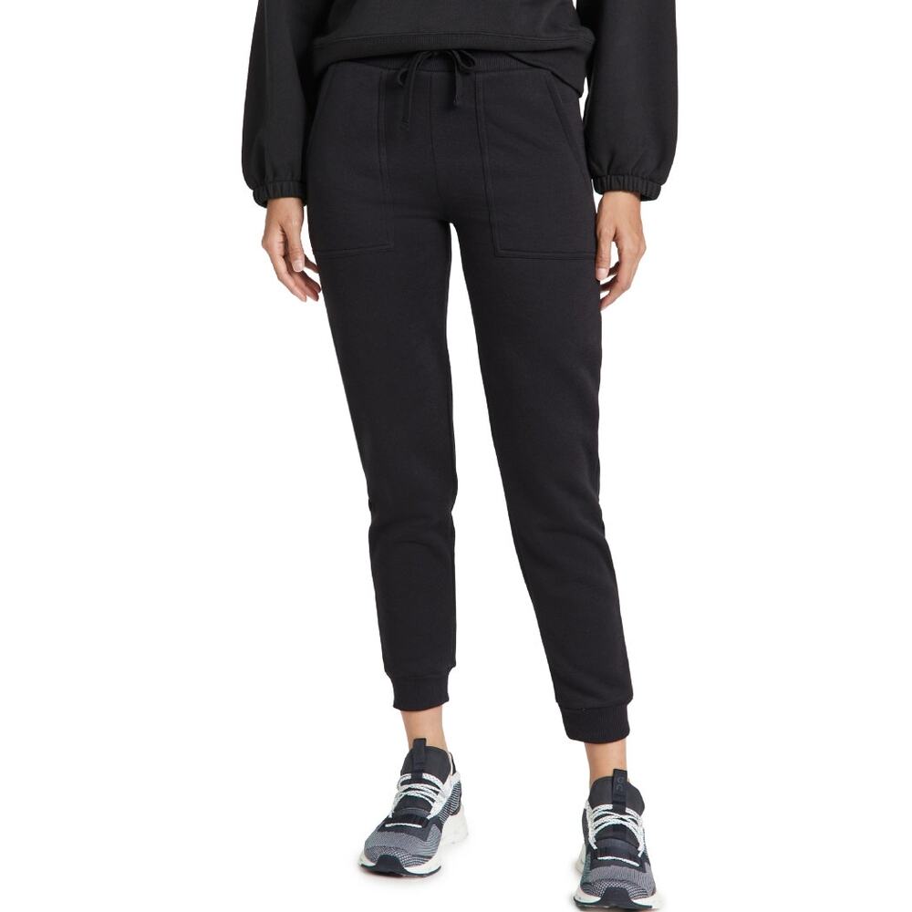 NWT Rebecca Minkoff Nora Sweatpant Black Velour Athleisure Casual Size M